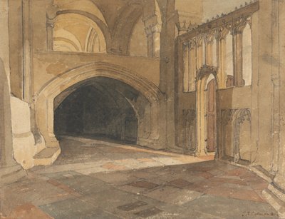 Norwich Cathedral- Eingang zur Jesuskapelle von John Sell Cotman